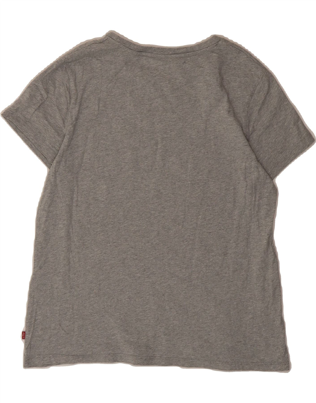 LEVI'S Womens Graphic T-Shirt Top UK 14 Large Grey Cotton Vintage Levi's and Second-Hand Levi's from Messina Hembry 