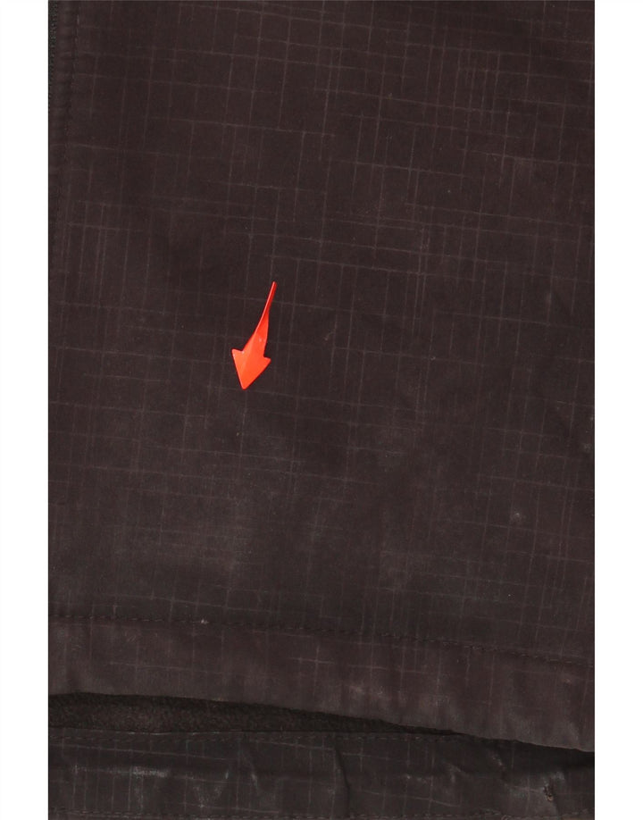 MOUNTAIN WAREHOUSE Mens Hooded Windbreaker Jacket UK 38 Medium Black Check