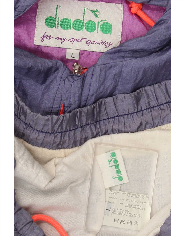 Diadora Graphic Full Tracksuit Large Marineblå Colourblock