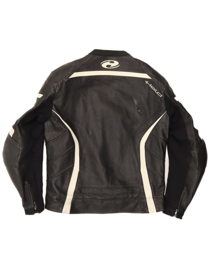 Held Herre Motorstyle Graphic Racer Jakke Størrelse 48 XL Sort Colourblock