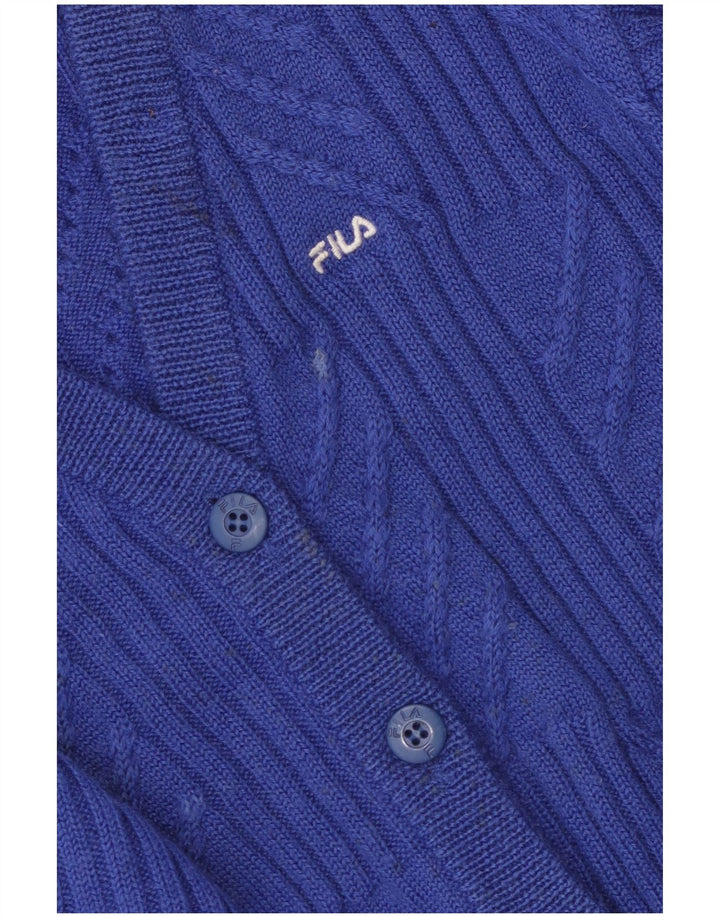 Fila Dame Cardigan Sweater IT 44 Medium Blue