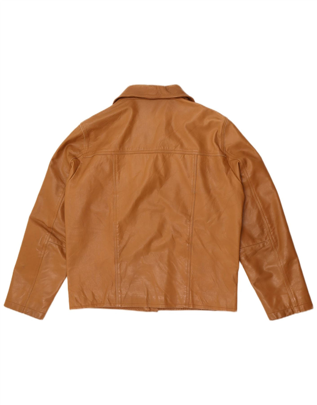 Gipsy Herre Læderjakke UK 40 Stor Brun Læder