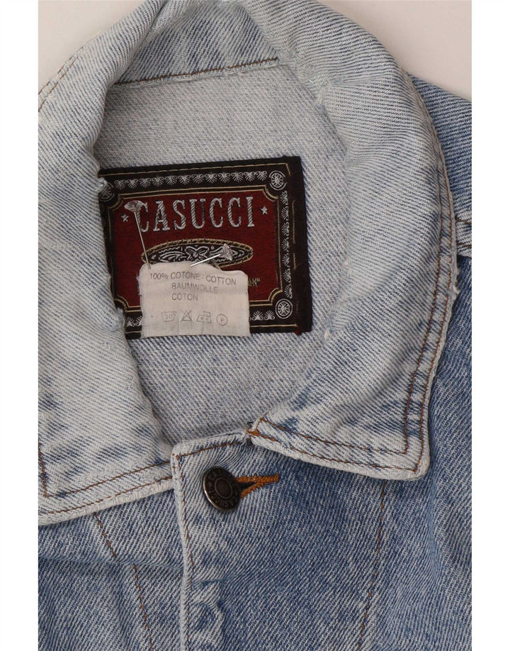 Casucci Herre denimjakke UK 40 Stor Blå Bomuld