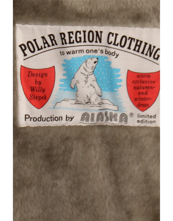 Vintage Herre Sherpa Bomber Jacket UK 40 Large Grå