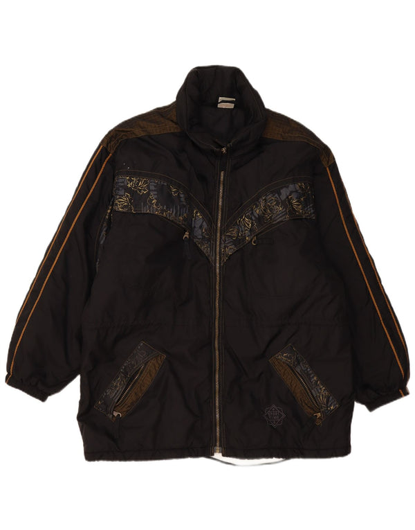 Active Windbreaker Jacket til mænd UK 42 XL Sort blomstret polyamid