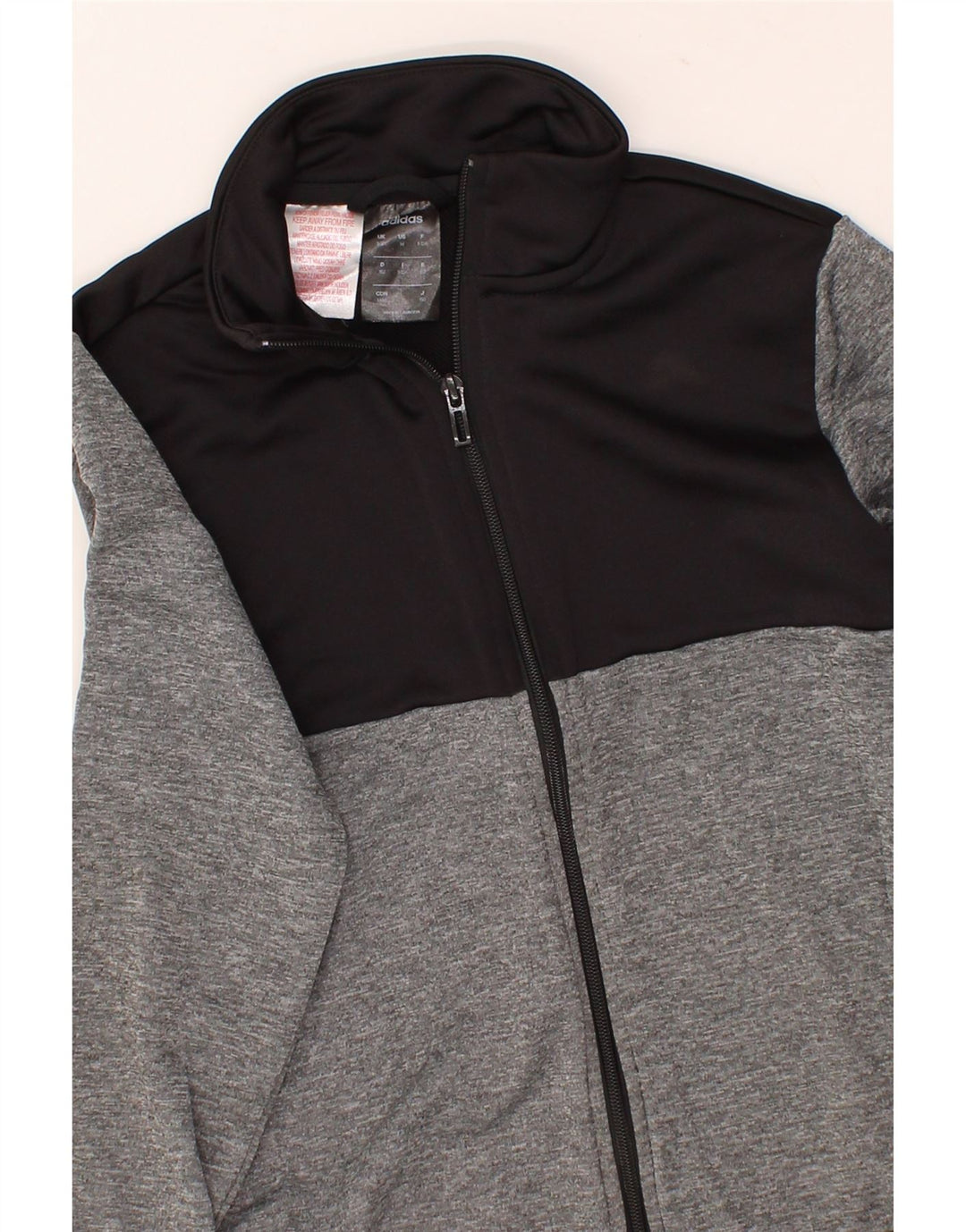 ADIDAS Boys Graphic Tracksuit Top Jacket 11-12 Years Black Colourblock Vintage Adidas and Second-Hand Adidas from Messina Hembry 