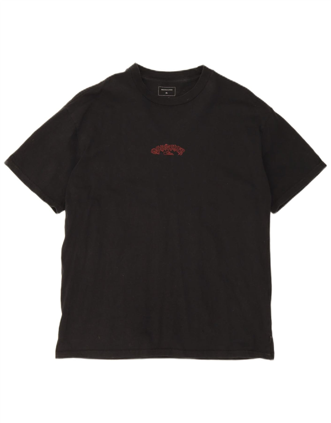 QUIKSILVER Herre T-Shirt Top Stor Sort Bomuld