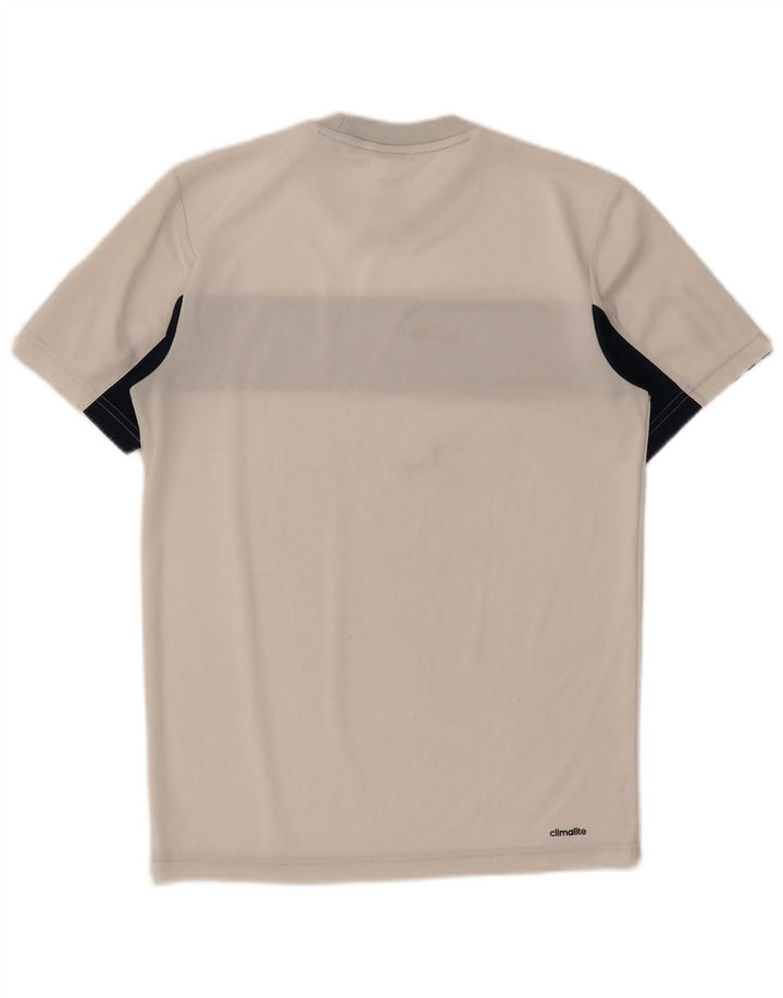 ADIDAS Tennis T-Shirt Top Lille hvid Colourblock Polyester