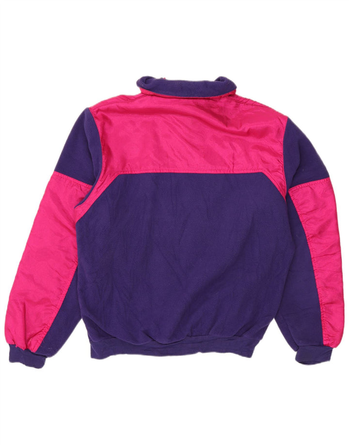 AESSE Dame Oversized 1/4 Zip Anorak Jacket UK 14 Medium Pink Colourblock