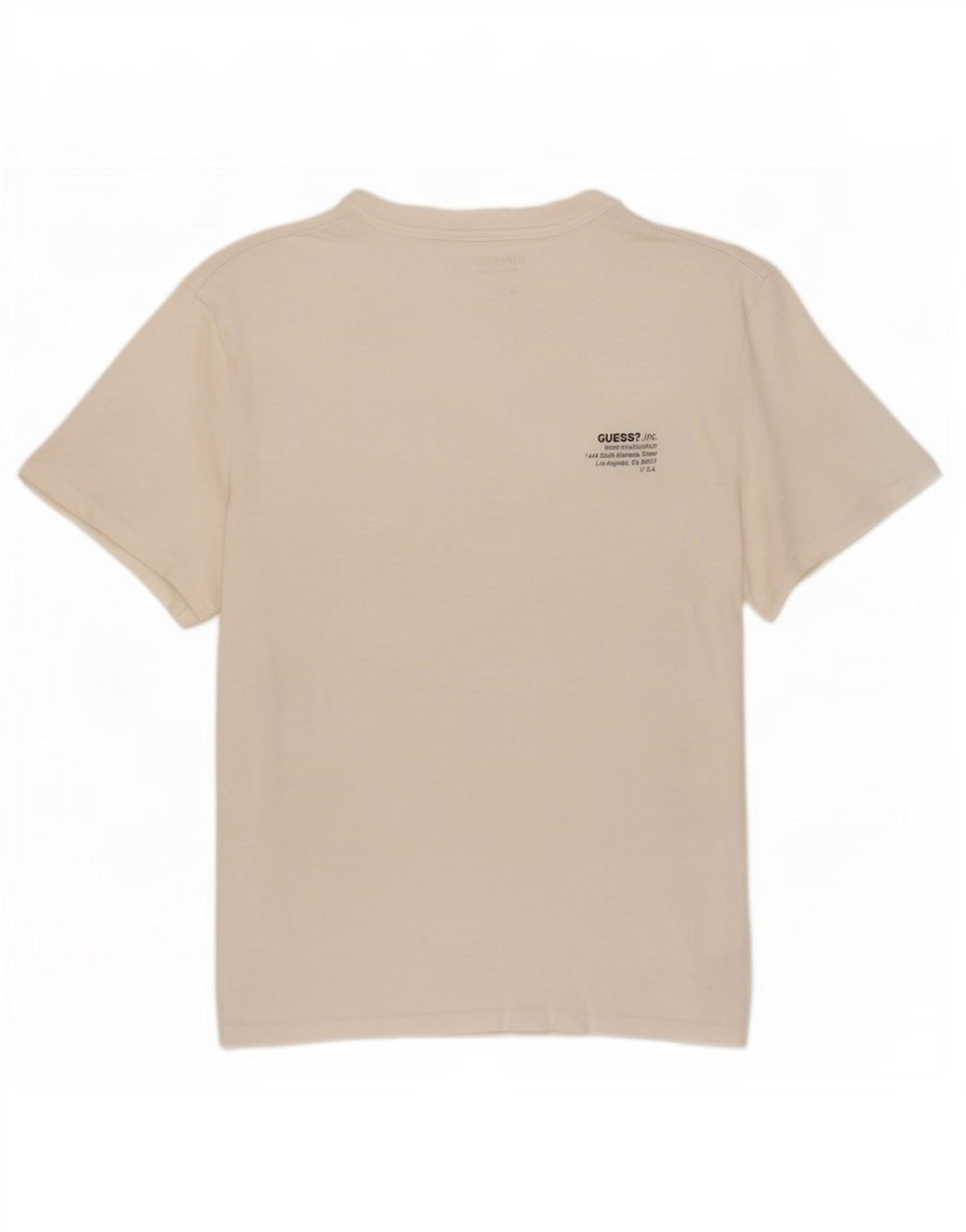 Guess Herre Regular Fit T-Shirt Top Medium Hvid Bomuld