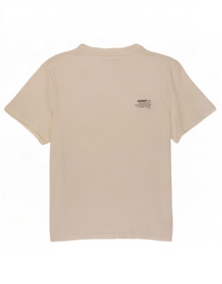 Guess Herre Regular Fit T-Shirt Top Medium Hvid Bomuld