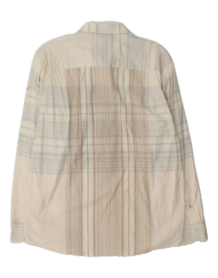 TOMMY BAHAMA Mens Shirt Large Off White Check Cotton Vintage Tommy Bahama and Second-Hand Tommy Bahama from Messina Hembry 