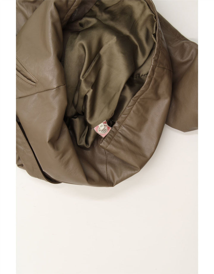 VINTAGE Womens Leather Jacket IT 46 Large Brown Vintage Vintage and Second-Hand Vintage from Messina Hembry 