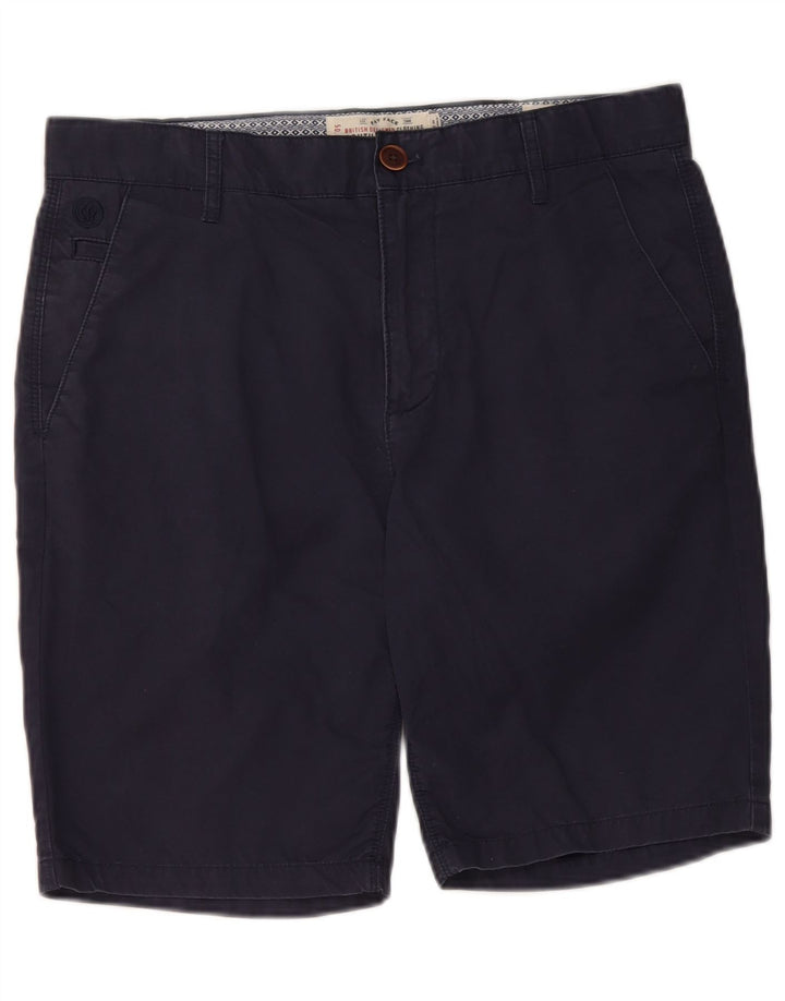 Fat Face Herre Chino Shorts W32 Medium Navy Blue Bomuld