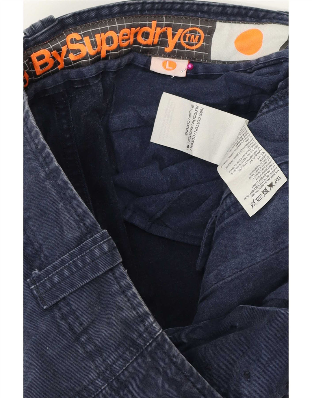 Superdry Cargo Shorts til mænd store W34 marineblå bomuld