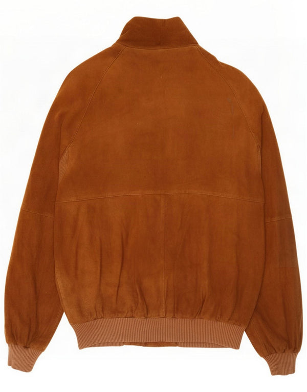 Vintage Herre Ruskind Bomber Jacket UK 38 Medium Brown Læder
