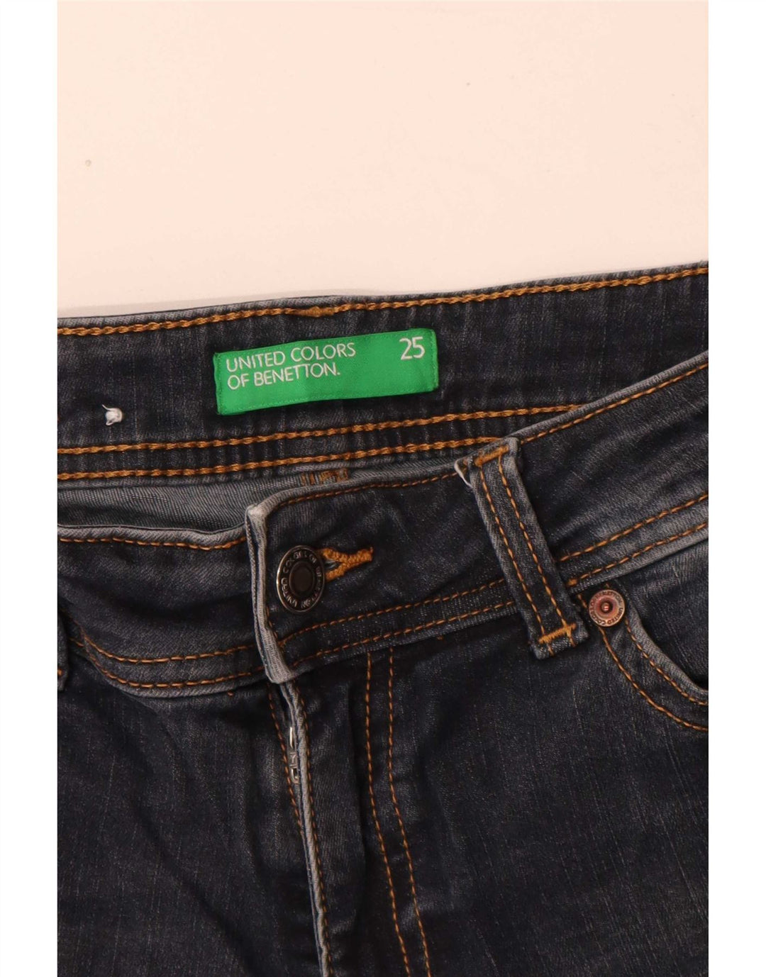 Benetton Dame Flared Jeans W25 L33 Blå