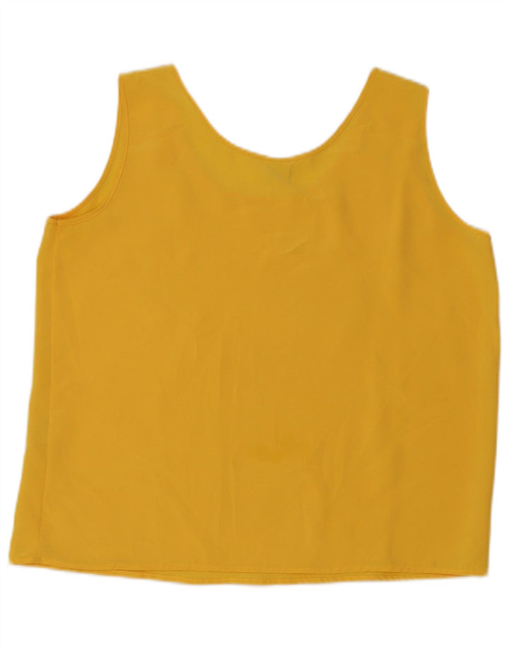 Primavera Firenze Dame Ærmeløs Oversized Bluse Top US 4 Small Yellow