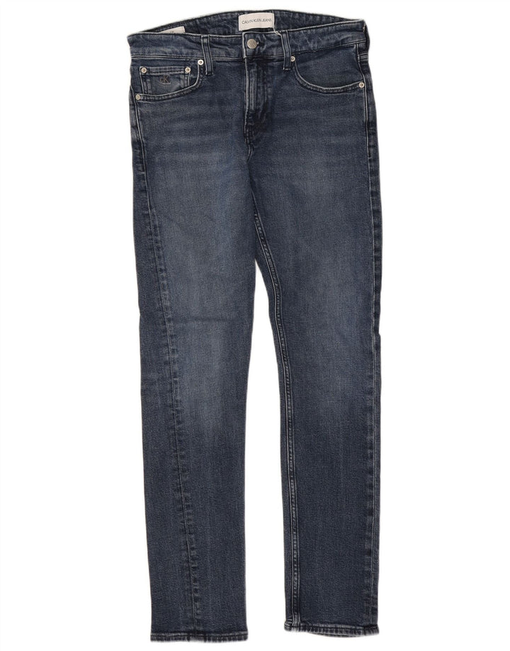 Calvin Klein Herre Slim Jeans W30 L32 Marineblå Bomuld