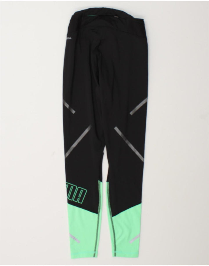 Puma Graphic Leggings til kvinder UK 10 Small Black Colourblock Polyester