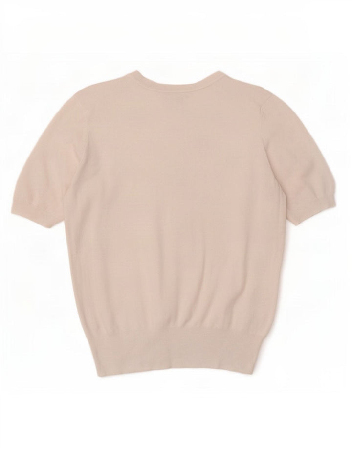 Zara Dame Kortærmet Bluse Top UK 12 Medium White
