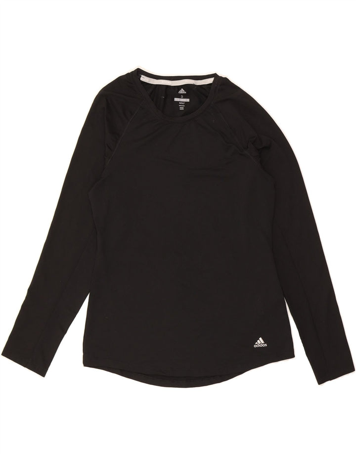 ADIDAS Womens Top Long Sleeve UK 10 Small Black Polyester Vintage Adidas and Second-Hand Adidas from Messina Hembry 