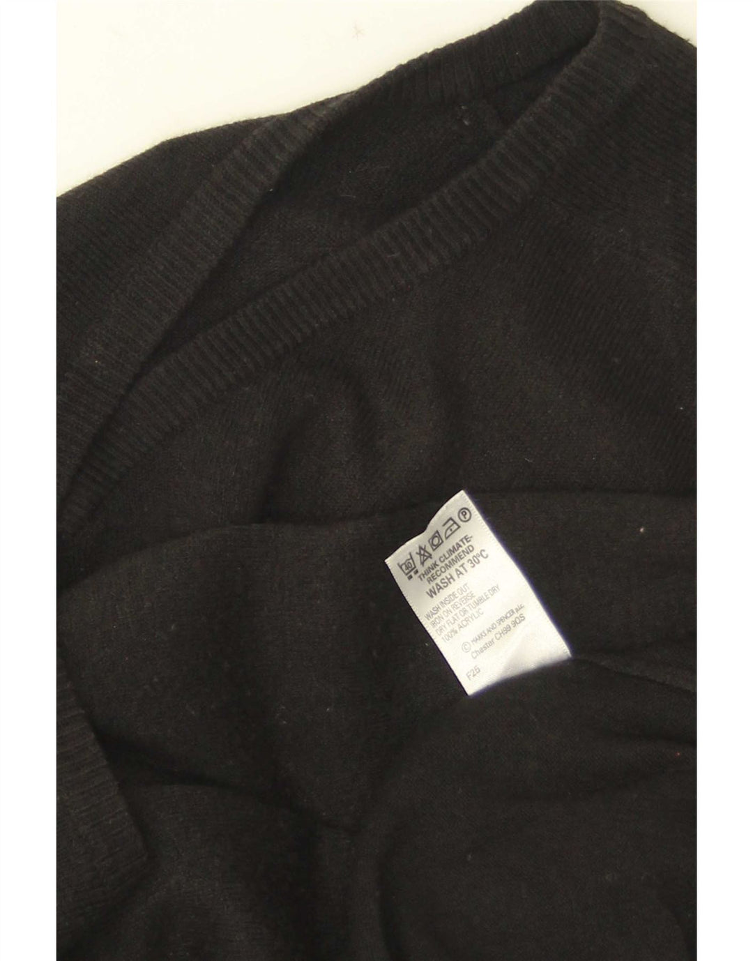 Marks & Spencer Herre V-hals sweater XL Sort Akryl