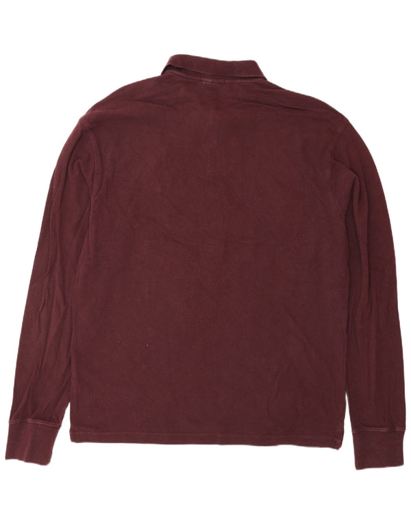 GANT Langærmet poloskjorte til mænd 3XL rødbrun bomuld