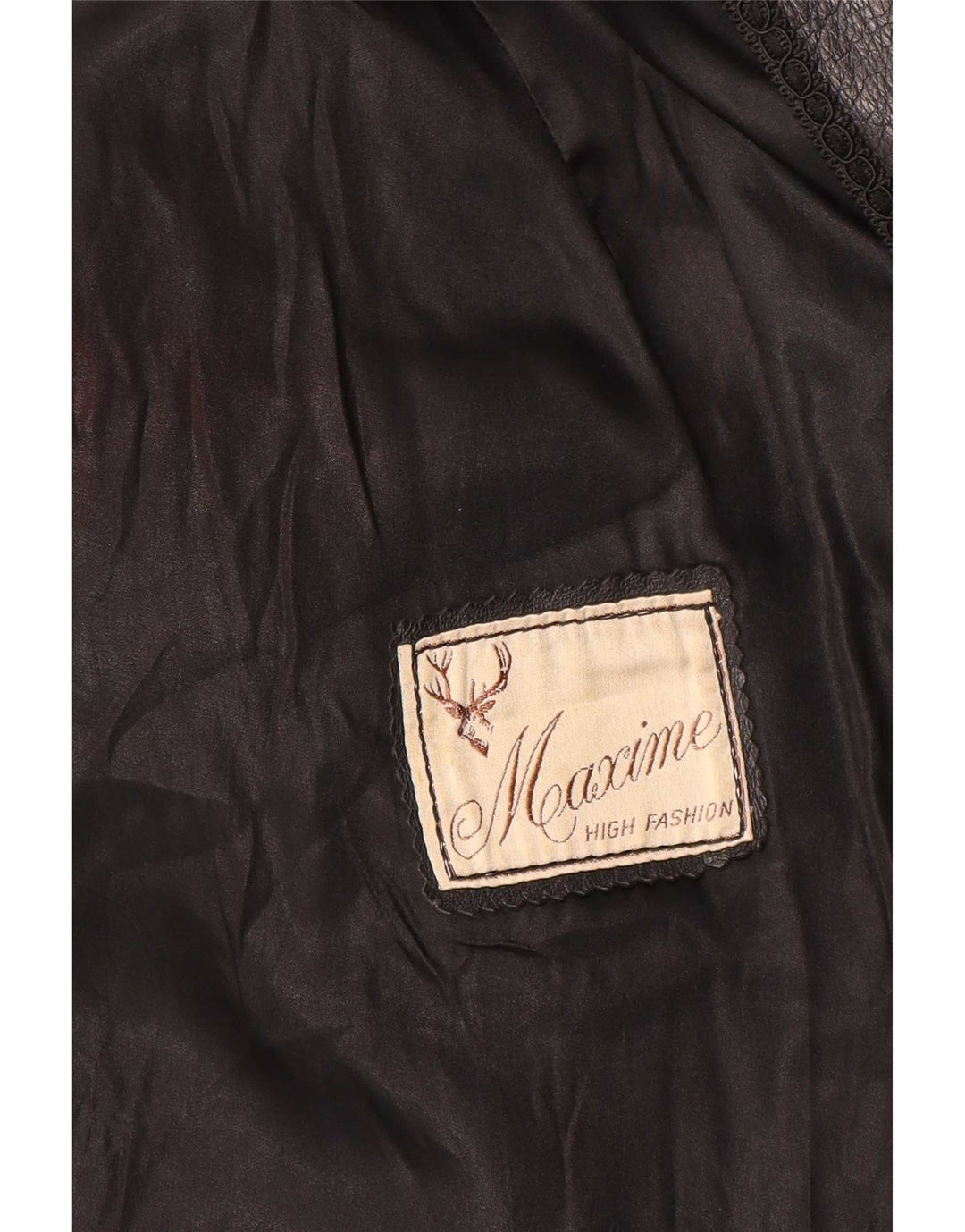 Maxime Dame Læderjakke UK 14 Medium Sort