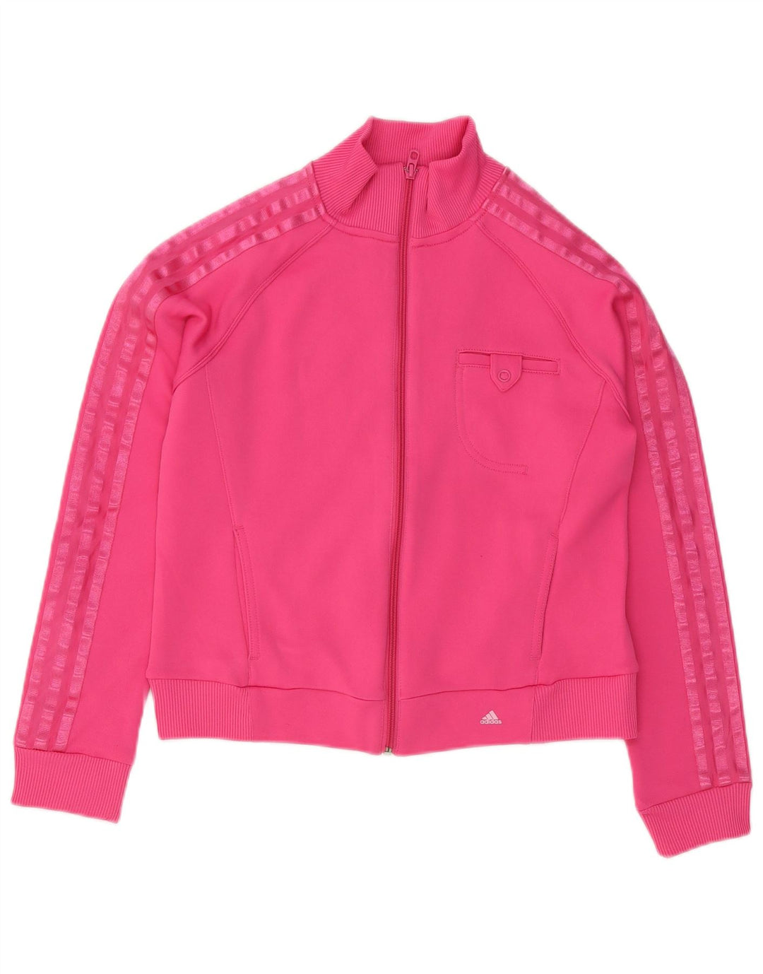 Adidas Dame Træningsjakke Top Jakke UK 14 Medium Pink Polyester