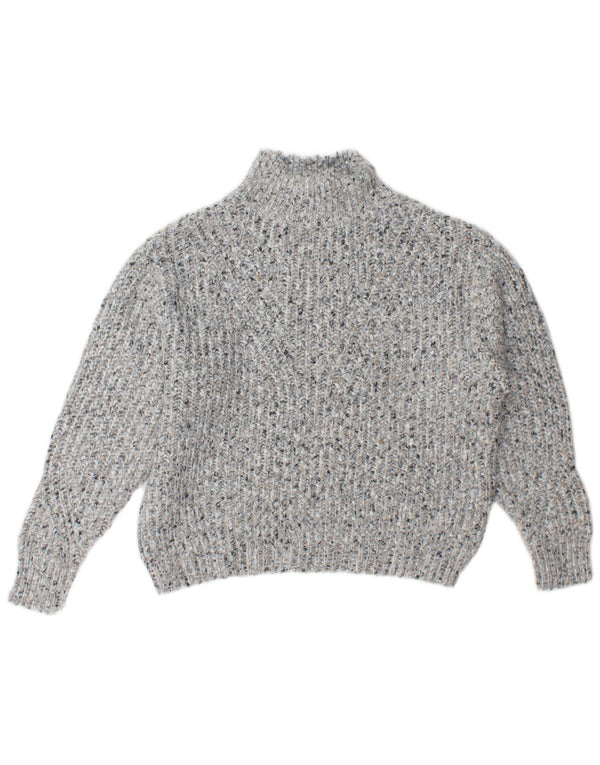 Marks & Spencer Dame Turtle Neck sweater UK 6 XS Grå Flecked