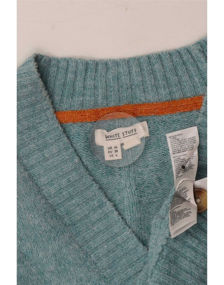 White Stuff Womens Crop Oversized cardigan sweater UK 10 Small Blue