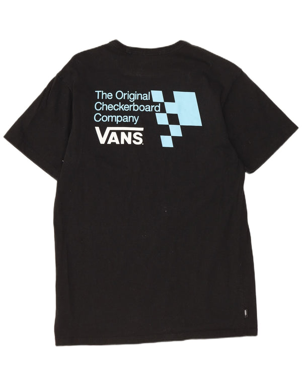 VANS Herre Classic Fit Grafisk T-Shirt Top Medium Sort Bomuld