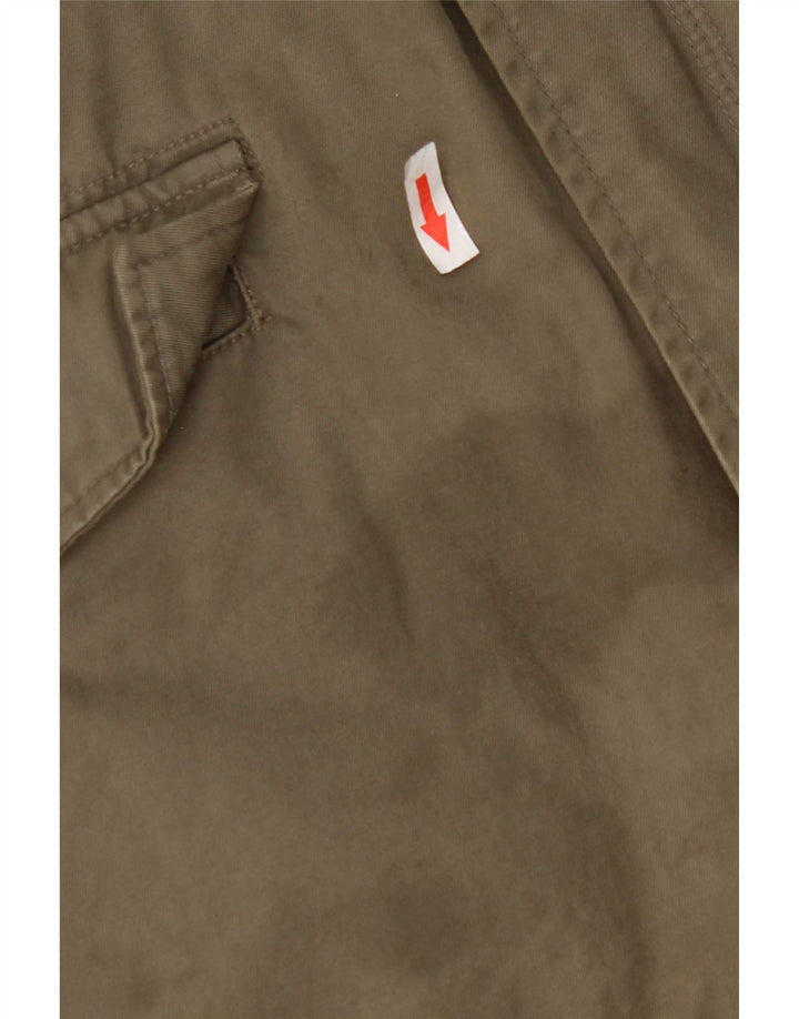 Marks & Spencer Kvinder Utility Jacket UK 44 2XL Khaki Bomuld