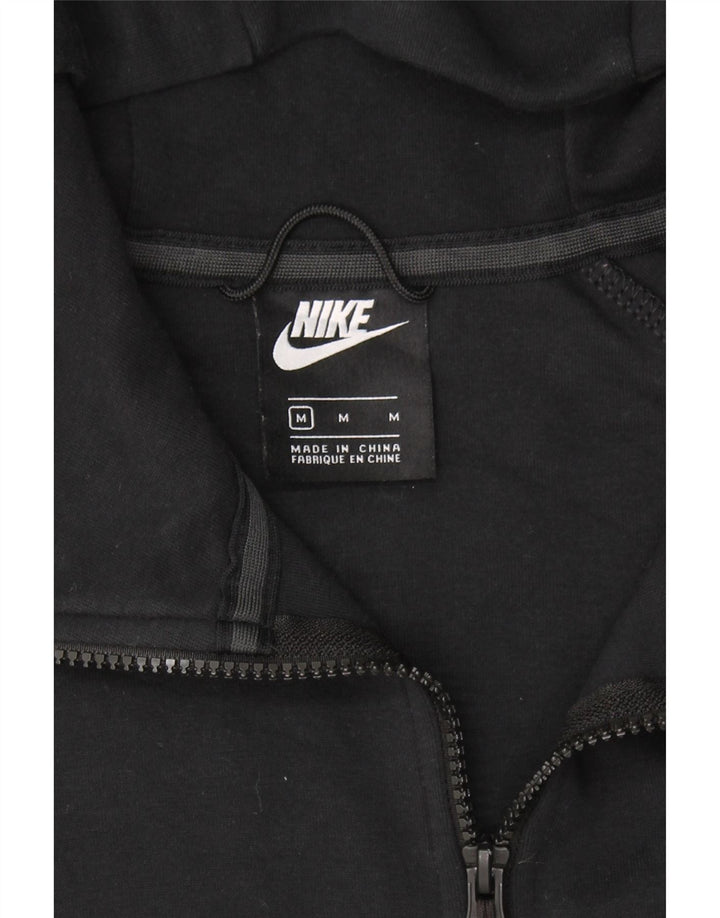 NIKE Womens Zip Hoodie Sweater UK 14 Medium Black Cotton Vintage Nike and Second-Hand Nike from Messina Hembry 