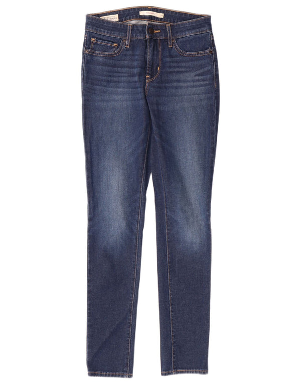 LEVI'S Dame 711 Skinny Jeans W25 L28 Blå Bomuld