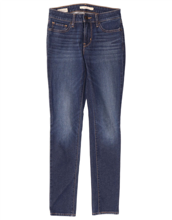 LEVI'S Dame 711 Skinny Jeans W25 L28 Blå Bomuld