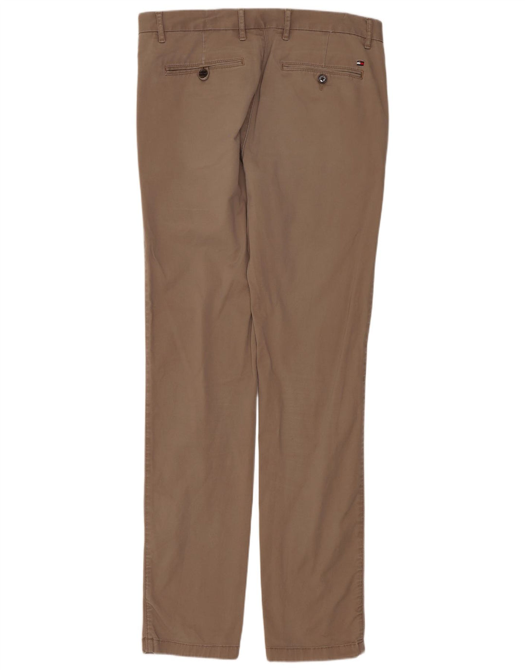 TOMMY HILFIGER Slim Chino Bukser til mænd W34 L33 Beige Bomuld