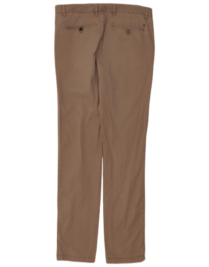 TOMMY HILFIGER Slim Chino Bukser til mænd W34 L33 Beige Bomuld
