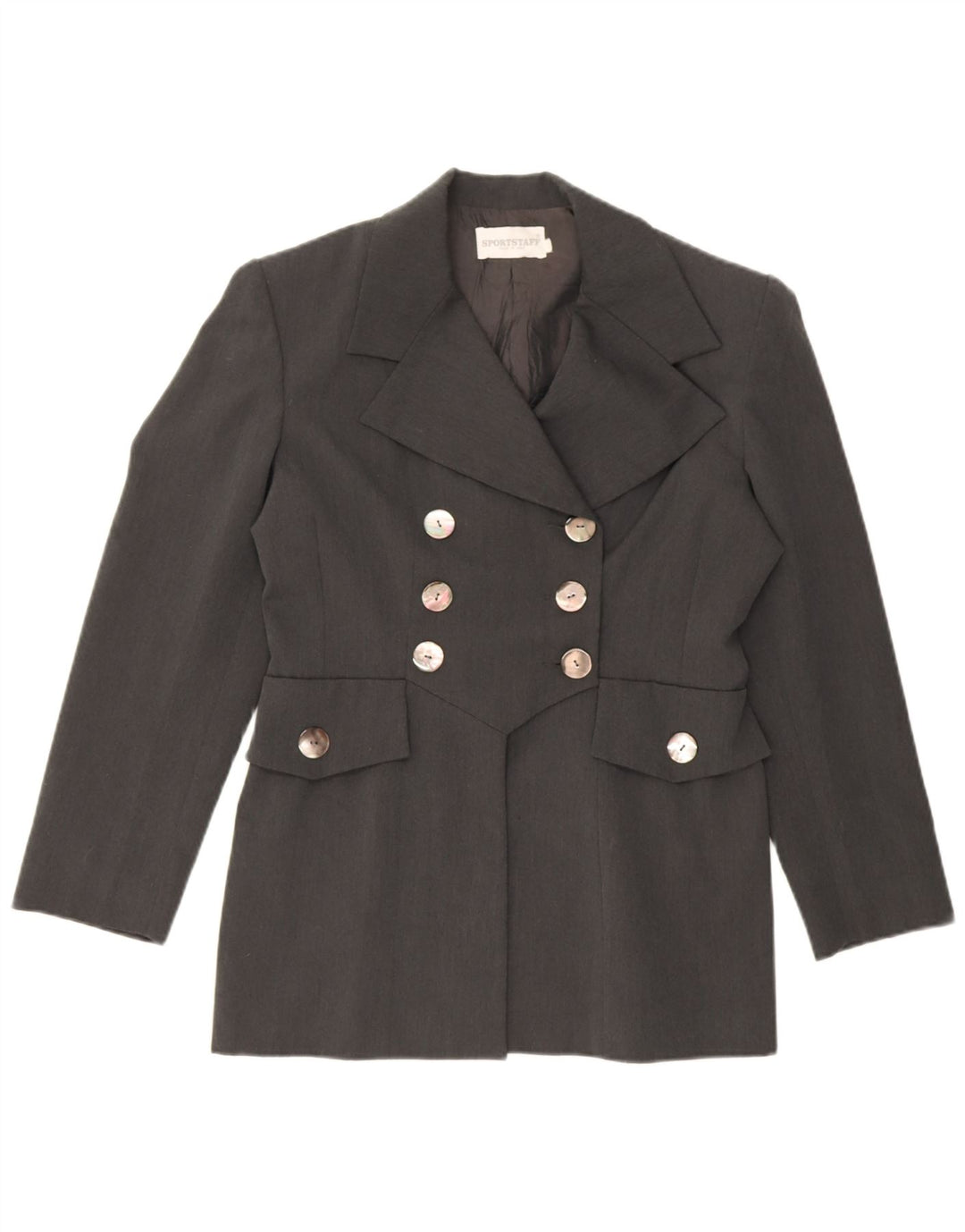 Sportstaff Dame Dobbeltradet Blazer Jacket IT 48 XL Grå Polyamid