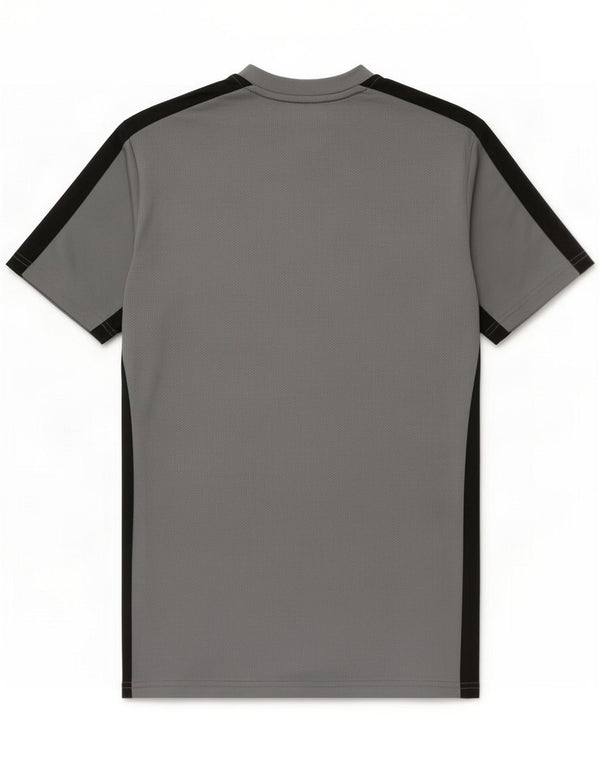Nike Mens Dri Fit Slim T-Shirt Top Medium Grey Colourblock Polyester