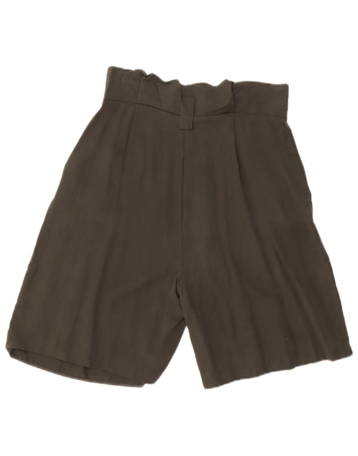 Zara kvinders højtaljede chinoshorts Medium W28 Khaki Lyocell