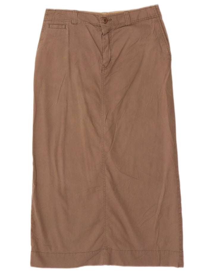 EDDIE BAUER Lige nederdel til kvinder US 8 Medium W30 Grå bomuld