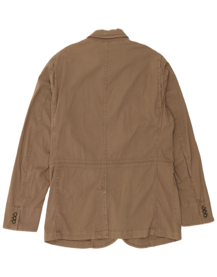 Trussardi Jeans Herre Utility Jacket IT 54 2XL Beige Bomuld