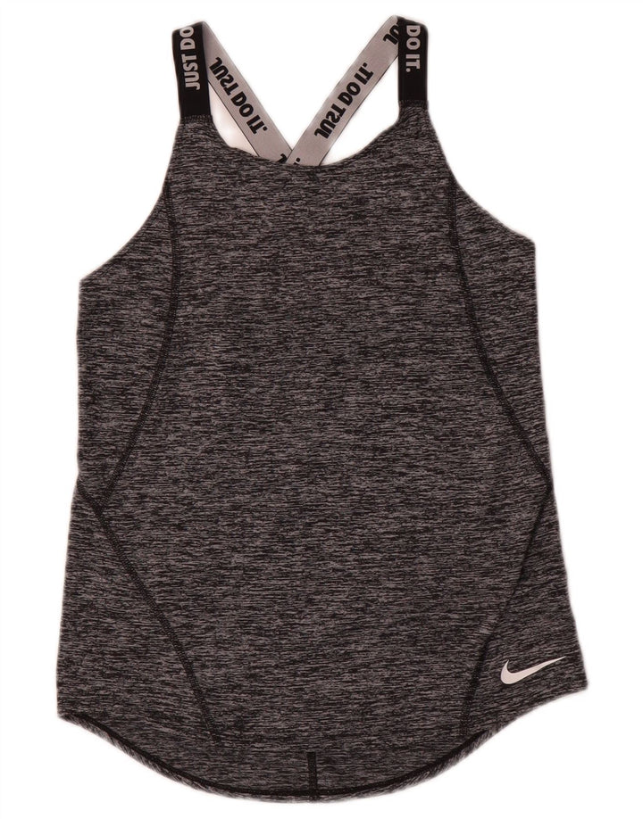 Nike piger grafisk vest top 12-13 år stor grå flækket polyester