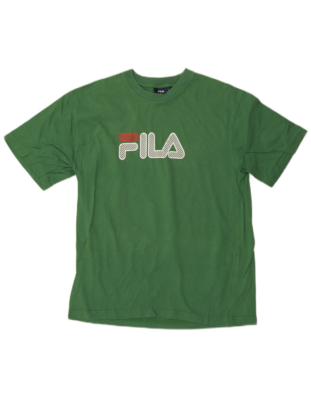 FILA Mens Graphic T-Shirt Top Large Green Cotton