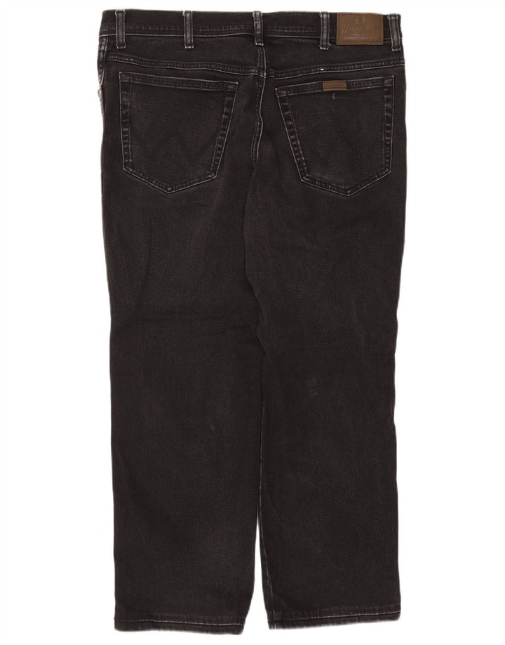Wrangler Straight Jeans til mænd W38 L27 sort bomuld