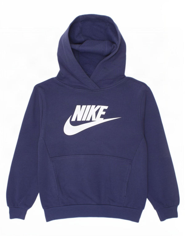 Nike drenge grafisk hættetrøje 5-6 år medium marineblå bomuld
