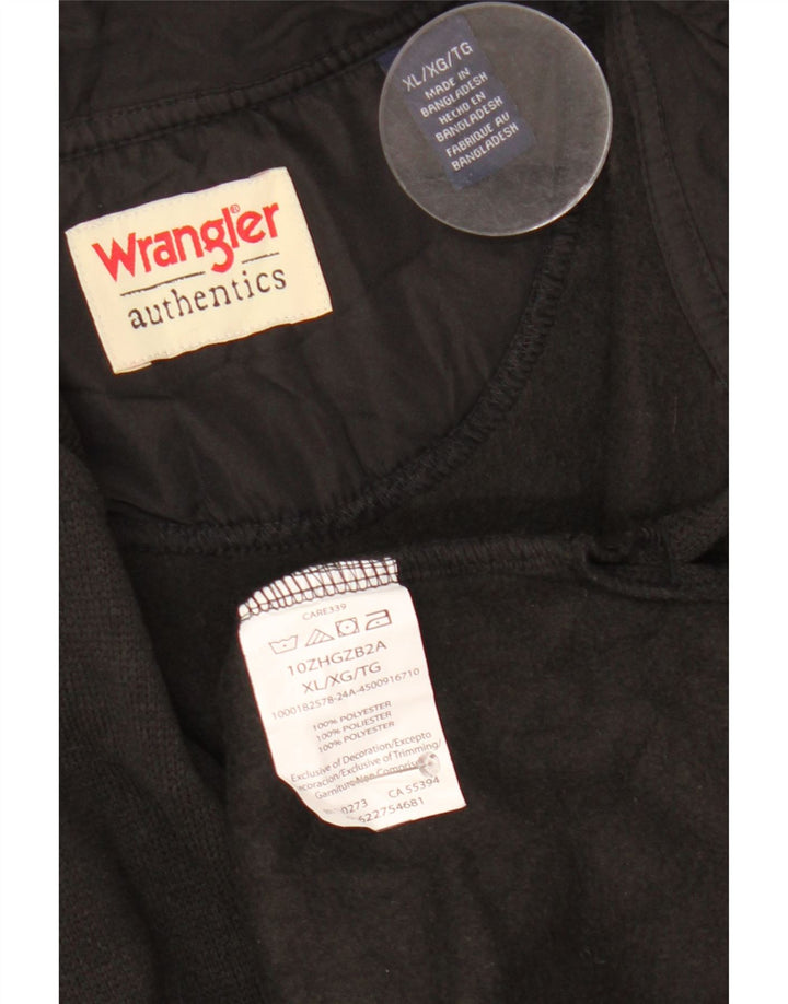 Wrangler Sweatshirt med lynlås til mænd XL sort polyester
