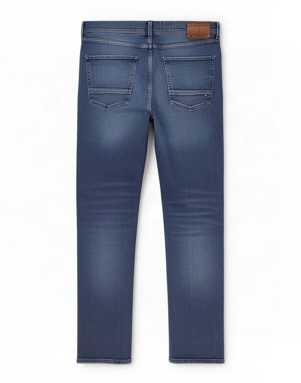 Tommy Hilfiger Herre Denton Straight Jeans W36 L30 Blå Bomuld